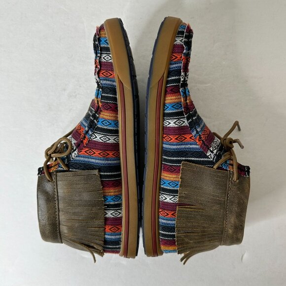 Twisted X Women's Serape Fringe Moccasins Size 6.5M Multicolor Southwestern Boho - Picture 7 of 9